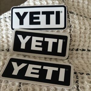 YETI Black and White Logo Stickers